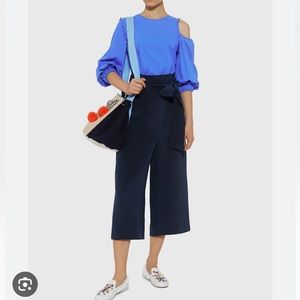 Tibi Open shoulder lavender top